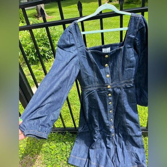 Reformation Celeste Denim Maxi Dress NWT - Picture 8 of 10